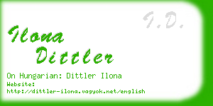 ilona dittler business card